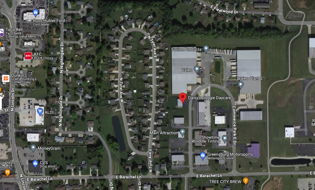 Map of Daisy's Doggie Care Greensburg's Location